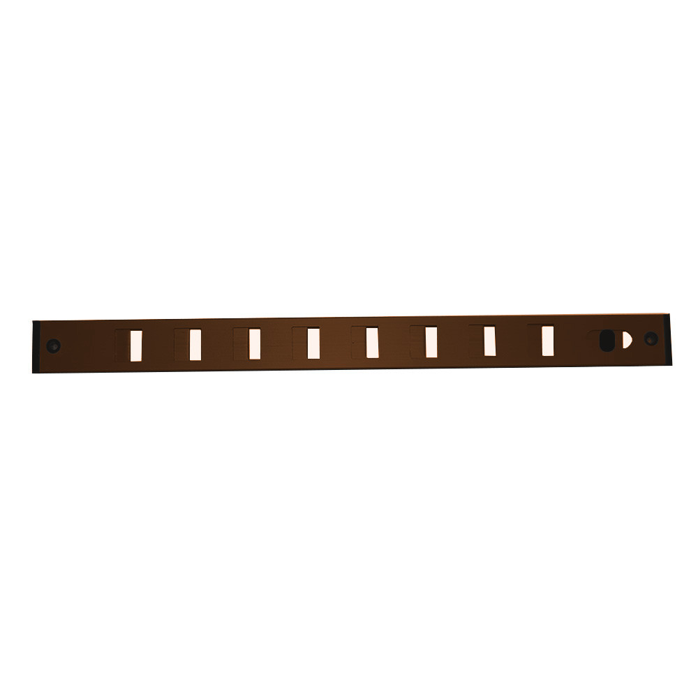 Grille réglable pour coulissant classique 275 mm marron